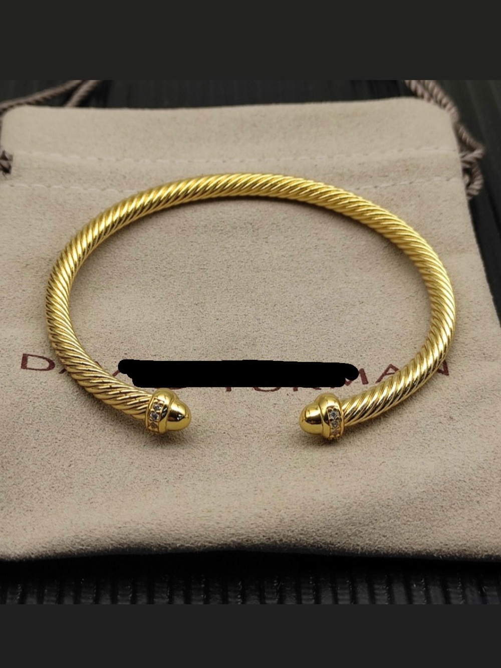 18k Gold Plated D Bracelet